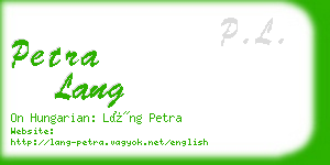 petra lang business card